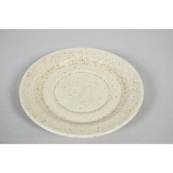 Set of 2 Vintage Homer Laughlin Brown Speckled Oatmeal 6-1/4" Saucer H-83 - Picture 3 of 7